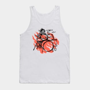 Skull Drummer Tank Top